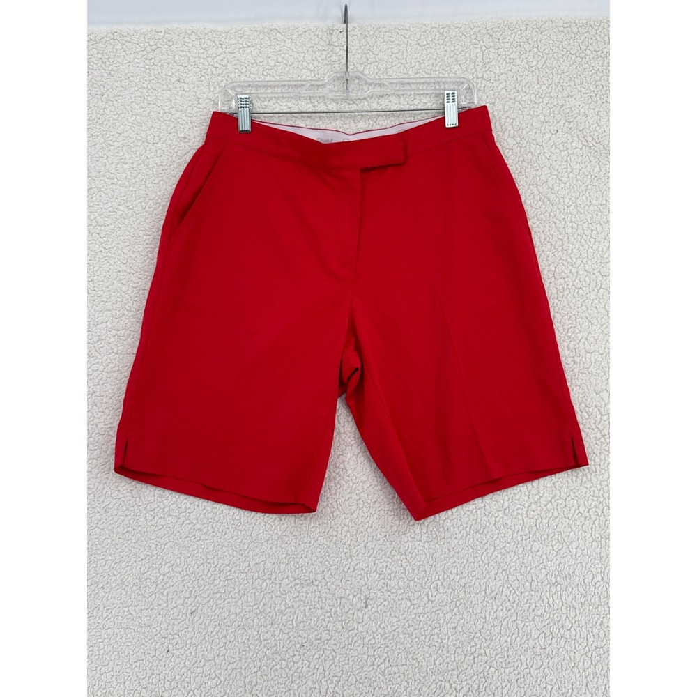 Coral Bay Golf Red Shorts Women Size 10 Golf Casual Career Walking Pockets